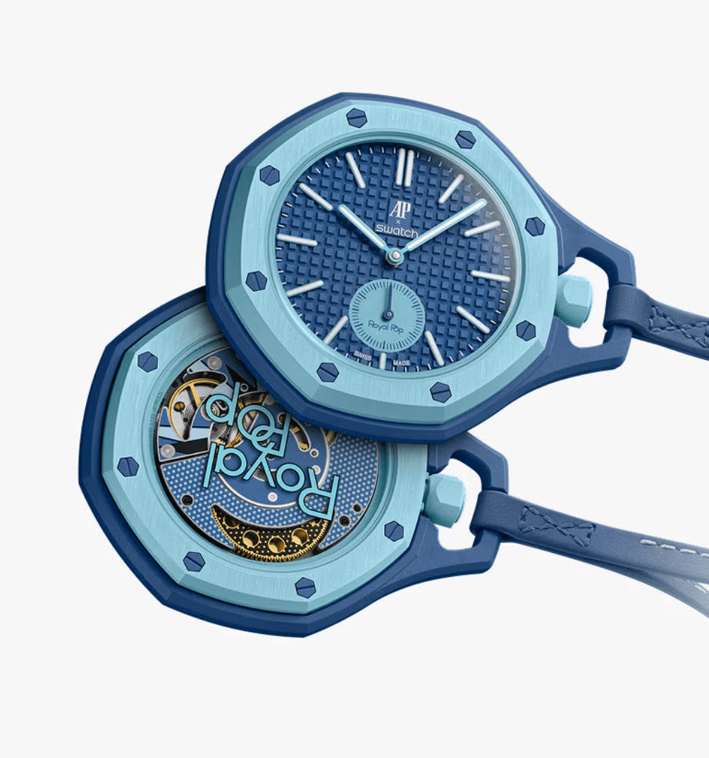 Swatch x AP Royal Pop blue pocket watch