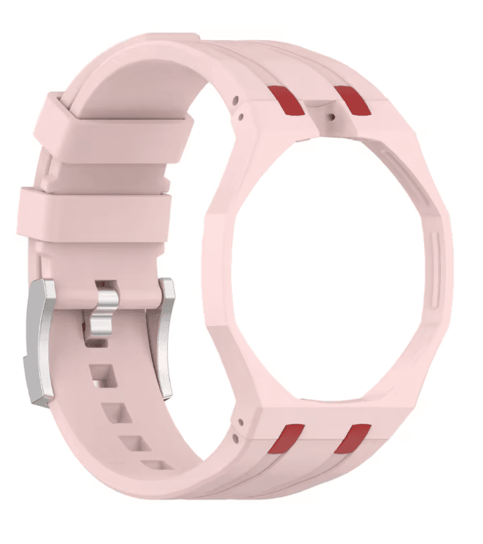 Wrist strap with integrated case — Blush & Red